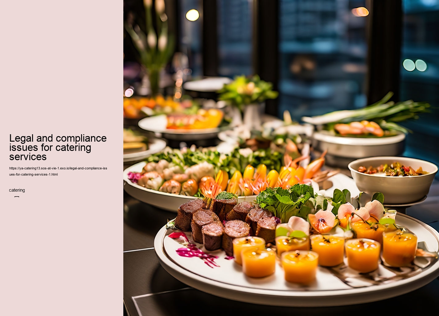 Legal and compliance issues for catering services